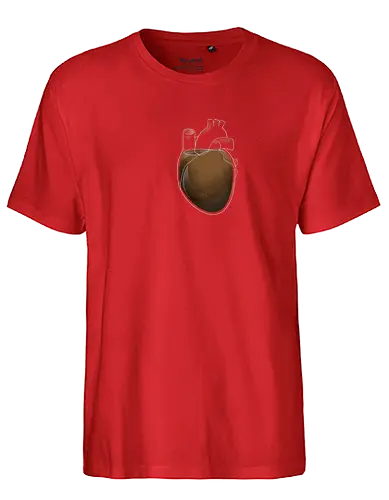 Coffee Heart - heart, anatomical heart, coffee, herz, kaffee - Fairtrade T-Shirt