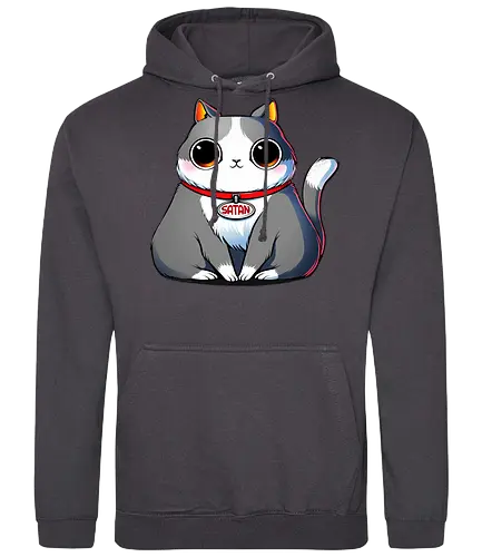 Satan - satan, devil, teufel, hell, hölle, demon, dämon, cat, katze, cute, süß, niedlich - Standard Hoodie