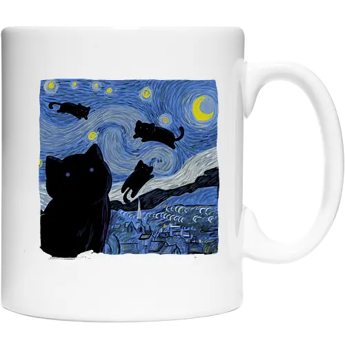 The Starry Cat Night