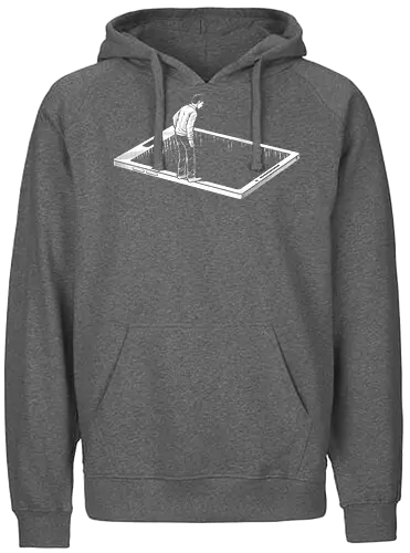 In the Verge - tablet, handy, smartphone, digital, endless, internet, go outside, offline, online - Fairtrade Hoodie