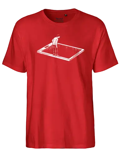 In the Verge - tablet, handy, smartphone, digital, endless, internet, go outside, offline, online - Fairtrade T-Shirt