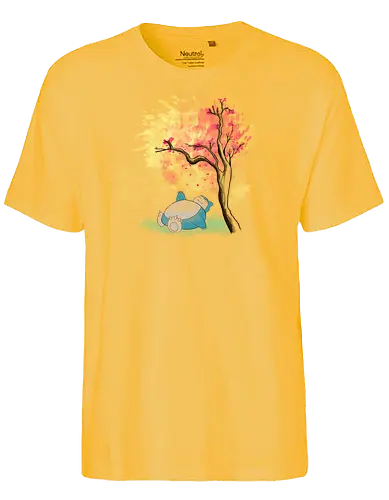 Watercolor Snor - pocket, monster, snore, watercolor, aquarell - Fairtrade T-Shirt