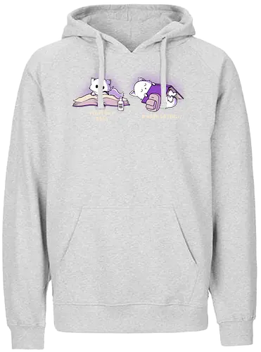 Back to school - cat, neko, school, Schulstart, katze - Fairtrade Hoodie