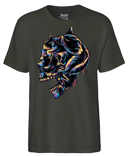 Sleepyhead - skull, cat, katze, death - Fairtrade T-Shirt
