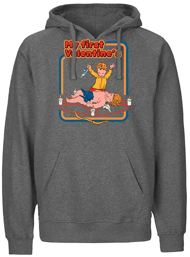 First Valentine's - fun, meme, Valentine, 70s, My First, Valentinstag - Fairtrade Hoodie