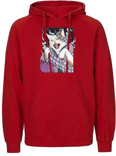 Bakeneko - cat, neko, samurai, yokai - Fairtrade Hoodie