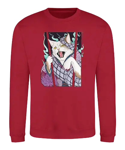 Bakeneko - cat, neko, samurai, yokai - Sweatshirt