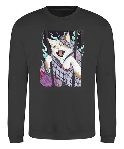 Bakeneko - cat, neko, samurai, yokai - Sweatshirt