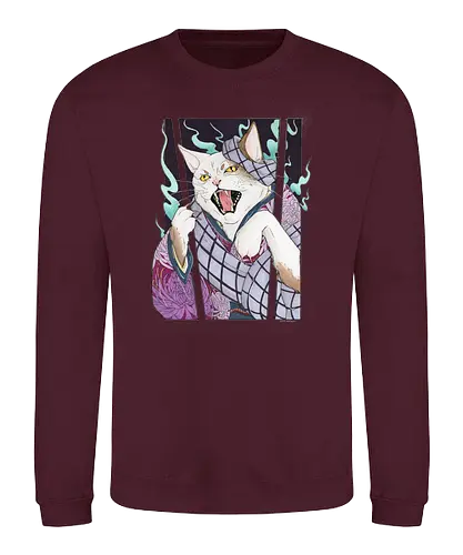 Bakeneko - cat, neko, samurai, yokai - Sweatshirt