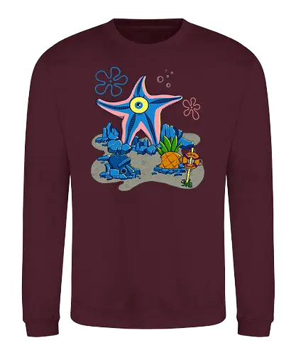 Underwater Destruction - mashup, movie, cartoon, supervillain, Bikini, Bottom, superhero, Antihero, Suicide - Sweatshirt
