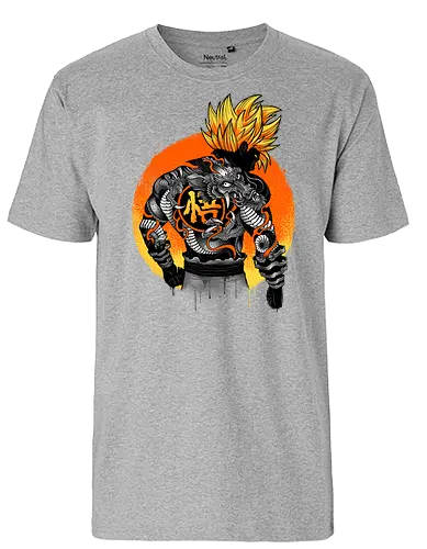 Spirit of the Dragon - dragon, ball, tattoo, saiyan, anime - Fairtrade T-Shirt