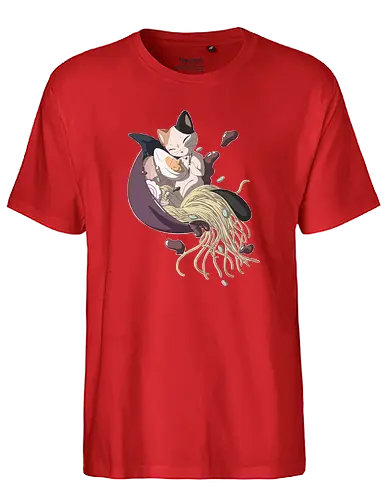 Ramen Kitty - ramen, noodle, nudel, katze, cat, neko, kitty, noodle soup, japan, food, essen, nippon - Fairtrade T-Shirt