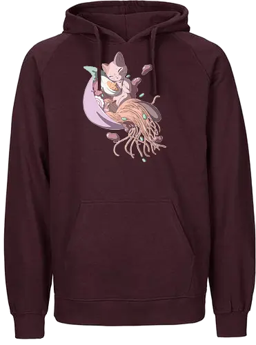 Ramen Kitty - ramen, noodle, nudel, katze, cat, neko, kitty, noodle soup, japan, food, essen, nippon - Fairtrade Hoodie