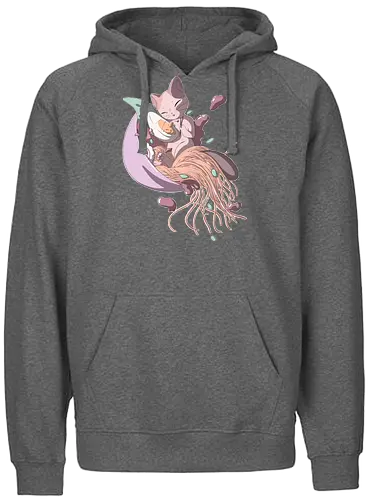 Ramen Kitty - ramen, noodle, nudel, katze, cat, neko, kitty, noodle soup, japan, food, essen, nippon - Fairtrade Hoodie