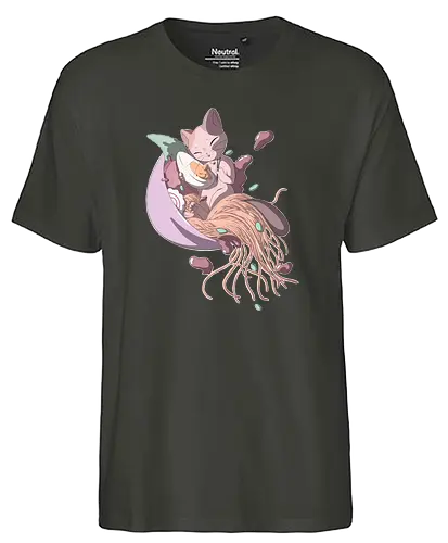 Ramen Kitty - ramen, noodle, nudel, katze, cat, neko, kitty, noodle soup, japan, food, essen, nippon - Fairtrade T-Shirt