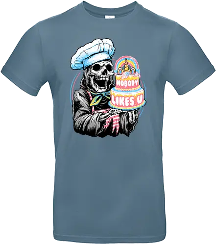Doom Cake - sensenmann, skeleton, skelett, cake, kuchen, Torte, rper - Standard T-Shirt