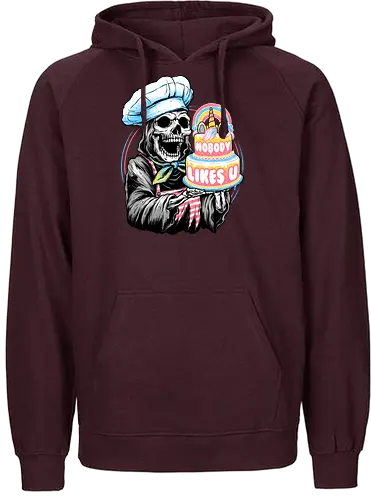 Doom Cake - sensenmann, skeleton, skelett, cake, kuchen, Torte, rper - Fairtrade Hoodie
