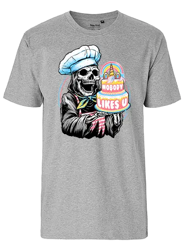 Doom Cake - sensenmann, skeleton, skelett, cake, kuchen, Torte, rper - Fairtrade T-Shirt