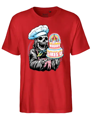 Doom Cake - sensenmann, skeleton, skelett, cake, kuchen, Torte, rper - Fairtrade T-Shirt
