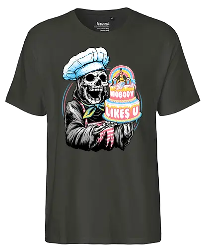 Doom Cake - sensenmann, skeleton, skelett, cake, kuchen, Torte, rper - Fairtrade T-Shirt
