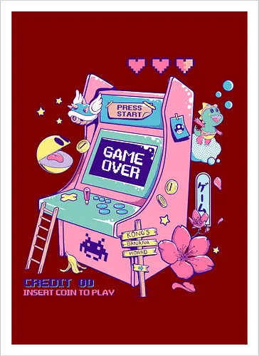 Retro Vibes - retro, gaming, retrogames, arcade - Kunstdruck