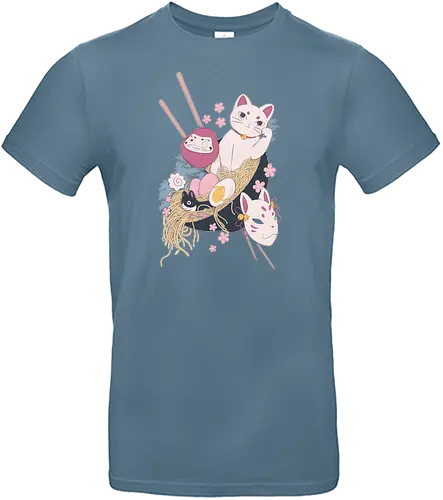 Lucky Bowl - ramen, japan, katze, neko, nippon, essen, food, cat, ting - Standard T-Shirt