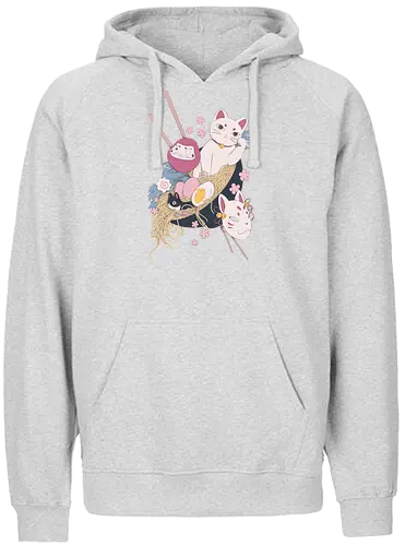 Lucky Bowl - ramen, japan, katze, neko, nippon, essen, food, cat, ting - Fairtrade Hoodie