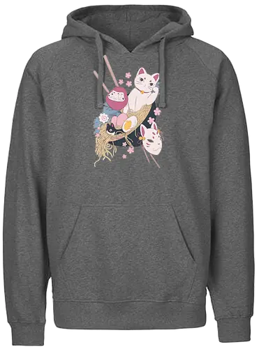 Lucky Bowl - ramen, japan, katze, neko, nippon, essen, food, cat, ting - Fairtrade Hoodie