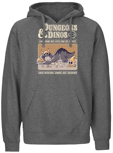 Dungeons & Dinos - dungeon, dino, pen and paper, rpg - Fairtrade Hoodie