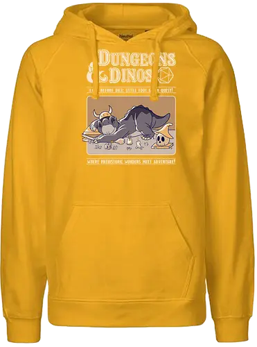 Dungeons & Dinos - dungeon, dino, pen and paper, rpg - Fairtrade Hoodie