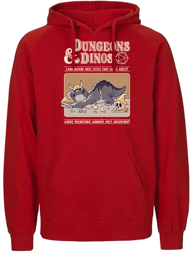 Dungeons & Dinos - dungeon, dino, pen and paper, rpg - Fairtrade Hoodie
