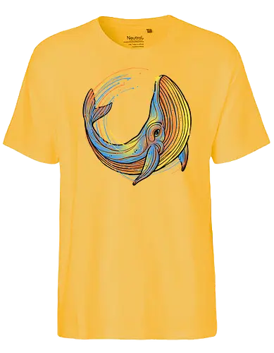 A colorful swim - whale, wal, meer, ocn, s - Fairtrade T-Shirt