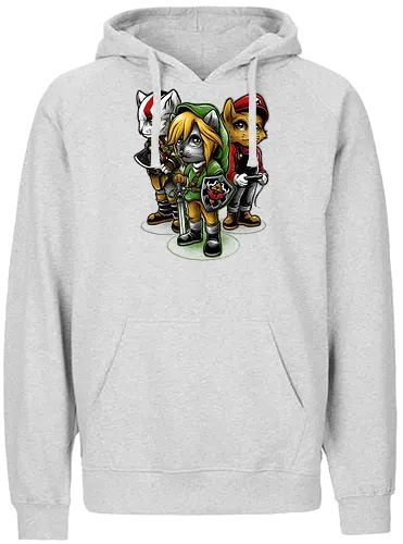 Choose your Hero - cat, katze, hero, videogames, gaming, mario, god - Fairtrade Hoodie