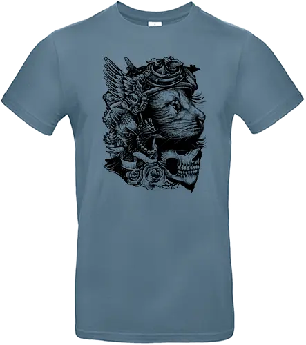 Road Trip Cat - illustration, cat, katze, hero, tattoo - Standard T-Shirt