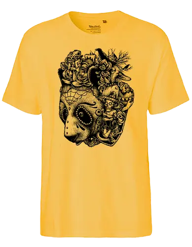 Day of the Panda - samurai, panda, Día de los Muertos, Sugar skull, tattoo, day of the dd - Fairtrade T-Shirt