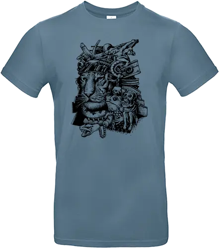 Samurai Tiger - samurai, tiger, katze, illustration, fabelwesen - Standard T-Shirt