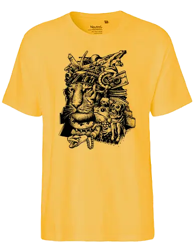 Samurai Tiger - samurai, tiger, katze, illustration, fabelwesen - Fairtrade T-Shirt