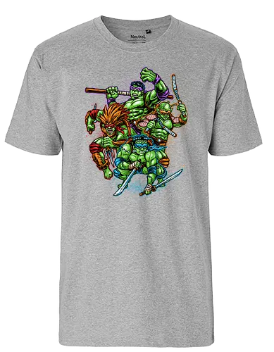 Green Ninjas - turtles, green, mashup, comic, anime - Fairtrade T-Shirt