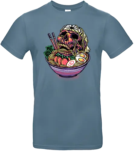 Death by Ramen - skull, ramen, skeleton, skelett, schädel, death - Standard T-Shirt