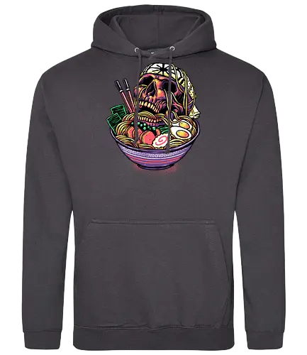 Death by Ramen - skull, ramen, skeleton, skelett, schädel, death - Standard Hoodie