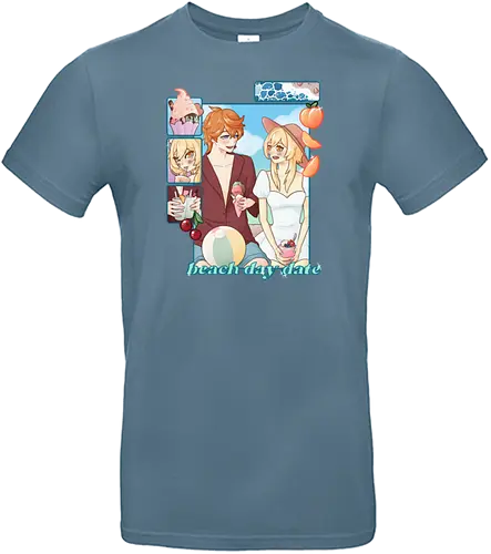 Beach Day Date - traveler, Genshin, gaming, beach - Standard T-Shirt