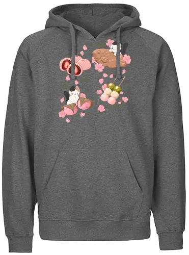 Spring Treats - japan, spring, daifuku, mochi, dango, taiyaki - Fairtrade Hoodie