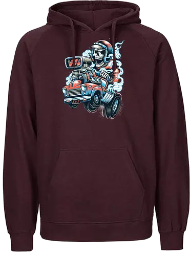 Ride or Die - skull, sensenmann, fun, racing, death, reaper - Fairtrade Hoodie