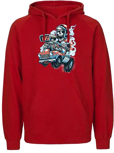 Ride or Die - skull, sensenmann, fun, racing, death, reaper - Fairtrade Hoodie
