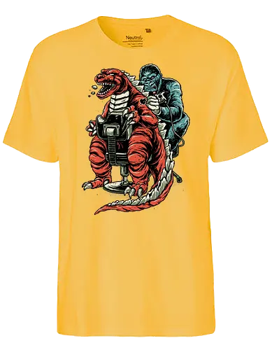 Ink Monster - tattoo, kong, kaiju, japan - Fairtrade T-Shirt