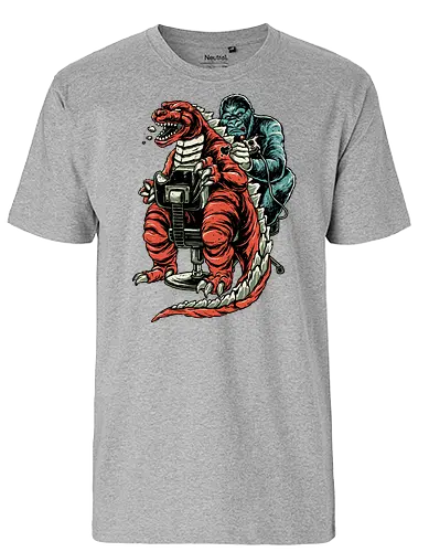 Ink Monster - tattoo, kong, kaiju, japan - Fairtrade T-Shirt