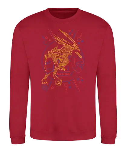 All Might - anime, manga, hero, academy, Academia - Sweatshirt