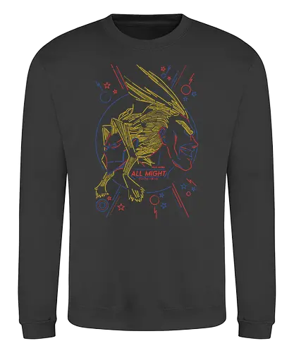 All Might - anime, manga, hero, academy, Academia - Sweatshirt
