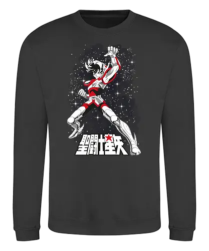 Pegasus - saint seiya, manga, anime, seiya, knights of the zodiac, saint, zodiac, ikki, hyoga, pegasus, cavaleiro, cavaleiros - Sweatshirt