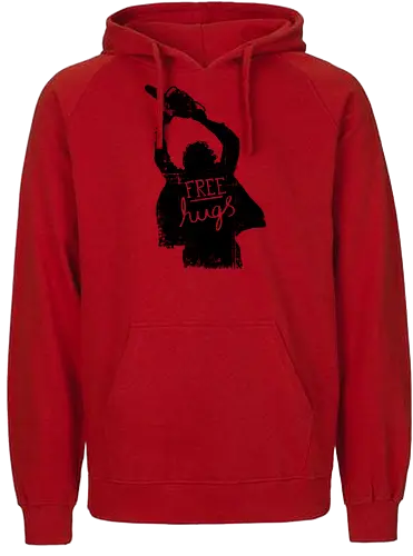 Free Hugs - free hugs, horror, texas chainsaw massacre, Kettensäge, leatherface - Fairtrade Hoodie